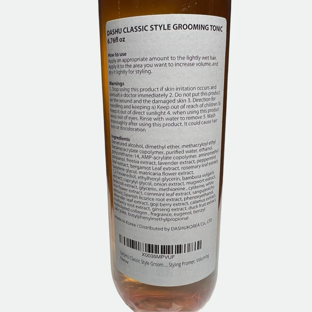Dashu Classic‎ Volume Grooming Tonic Water Wax 200ml 6.76fl oz